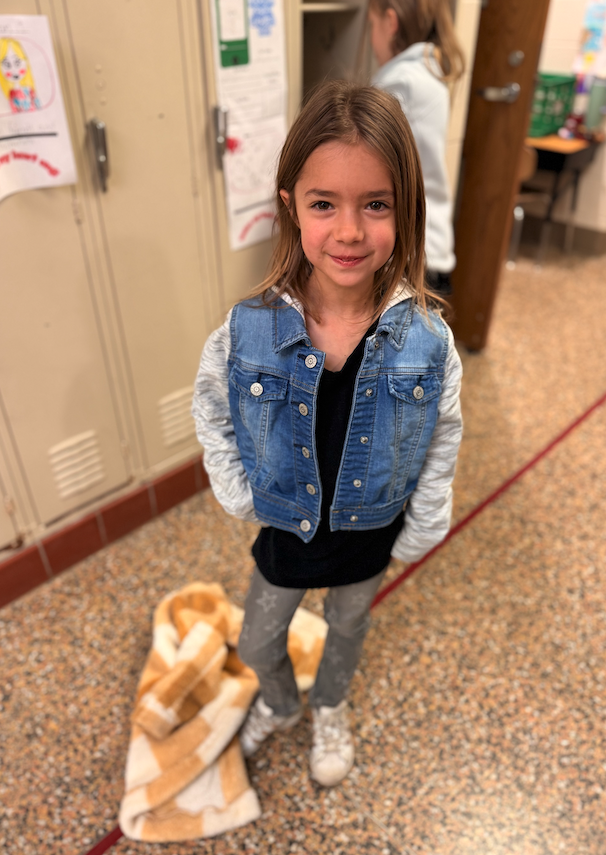 little girl dressed up as rockstar