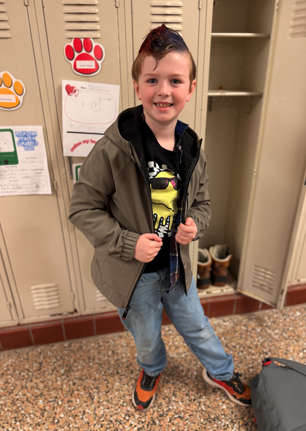 little boy dressed up as rockstar