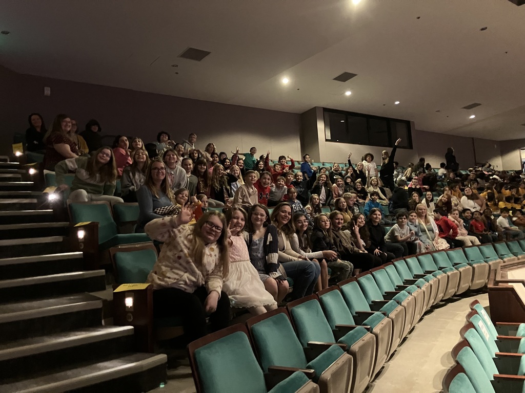 group of fourth graders at south bend symphony orchestra in theater seats