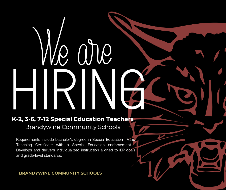 we are hiring! K-2, 3-6, 7-12 Special Education Teachers Requirements include bachelor’s degree in Special Education | Valid Teaching Certificate with a Special Education endorsement | Develops and delivers individualized instruction aligned to IEP goals and grade-level standards.