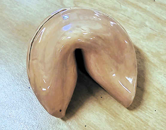 fortune cookie sculpture
