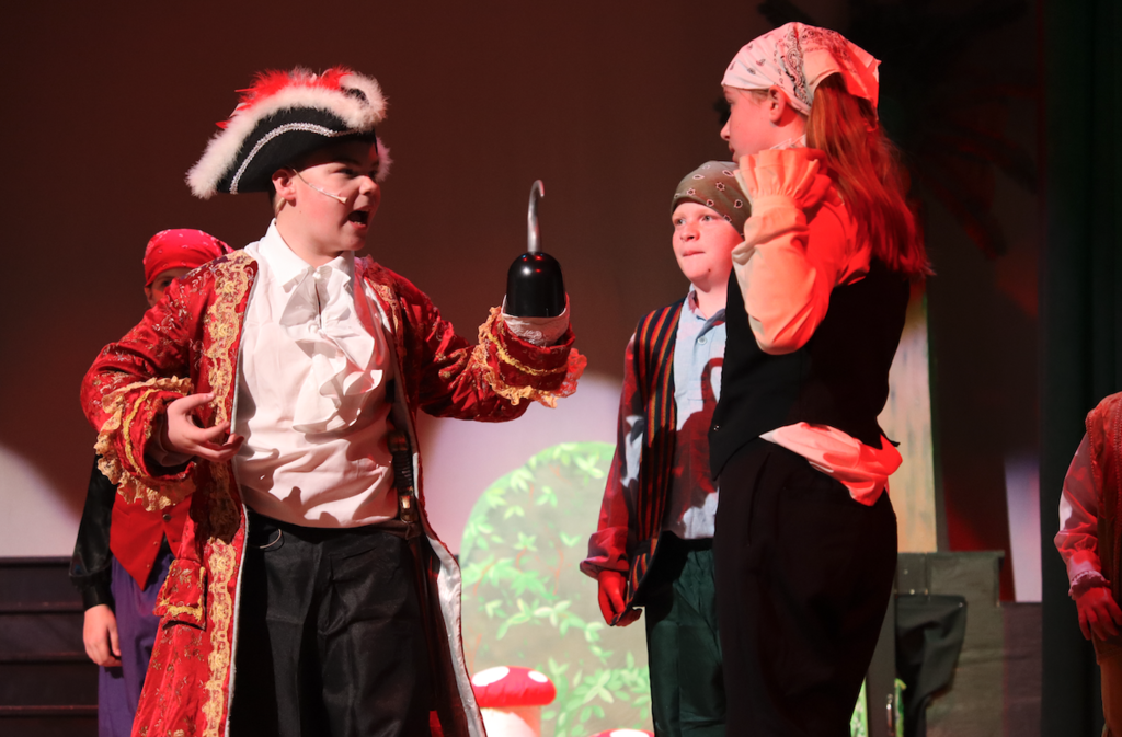 Captain Hook with pirates
