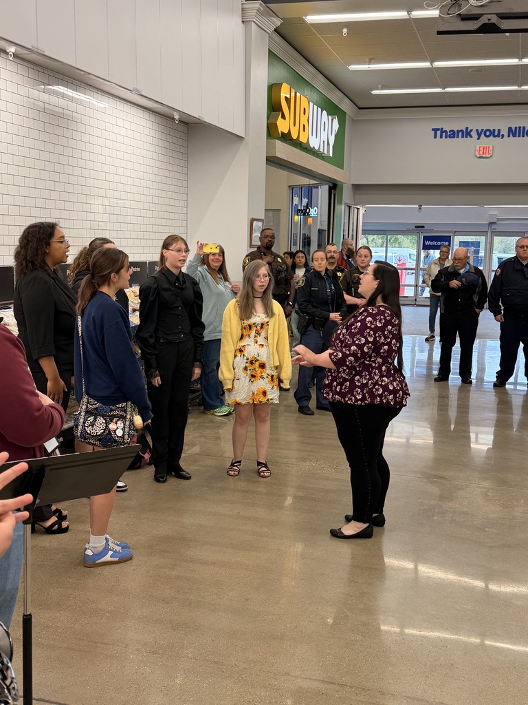 Choir singing at Walmart