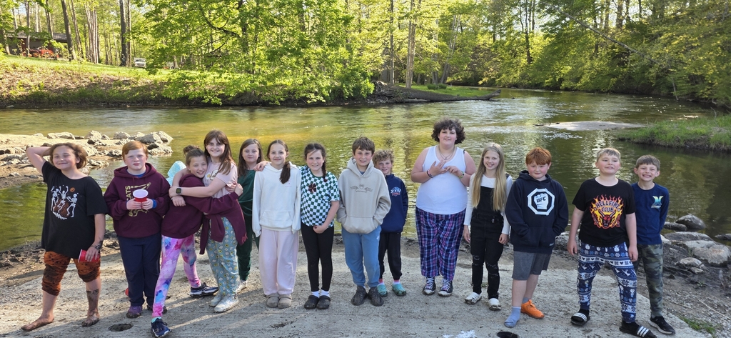 group of kids at river