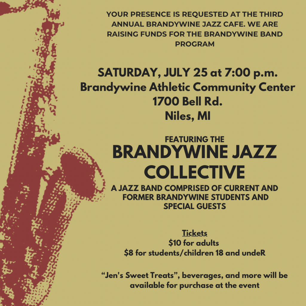 brandywine jazz collective saturday july 25 7 p.m. at the BACC $10 for adults, $8 for students and children under 18