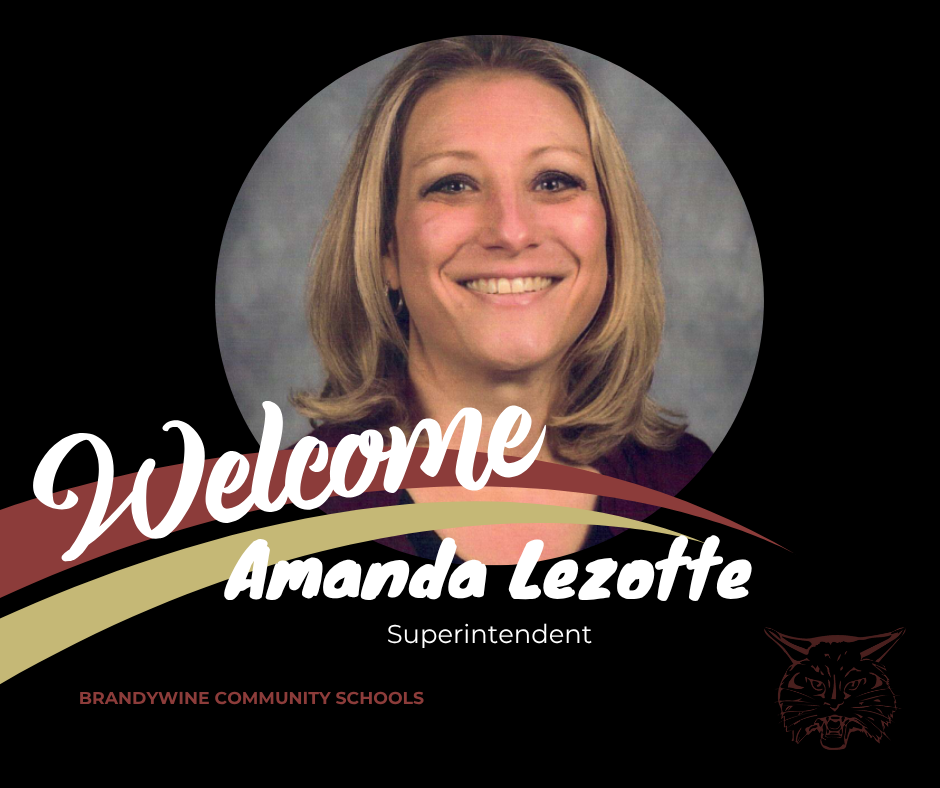 welcome amanda lezotte superintendent with picture of blond woman smiling
