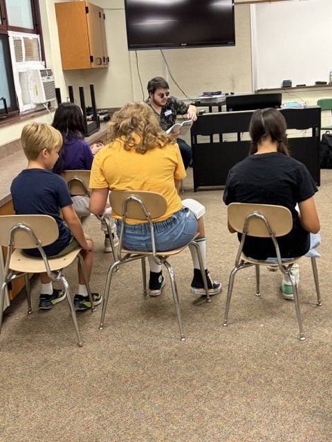 group of kids auditioning for musical