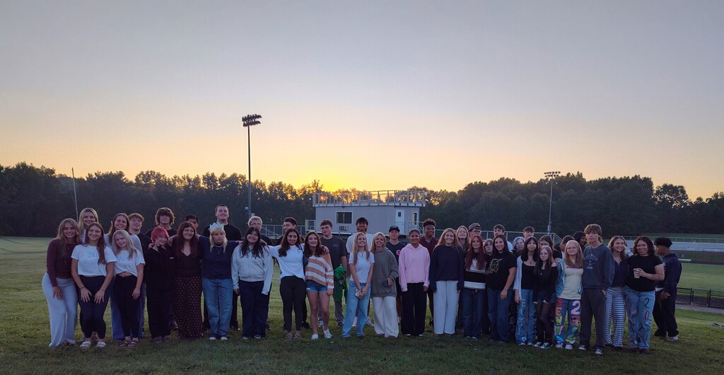group of seniors at senior sunrise