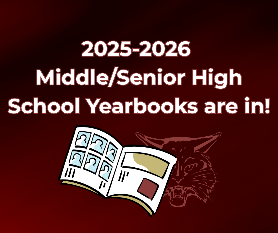 2025-2026 Middle/Senior High School Yearbooks are in