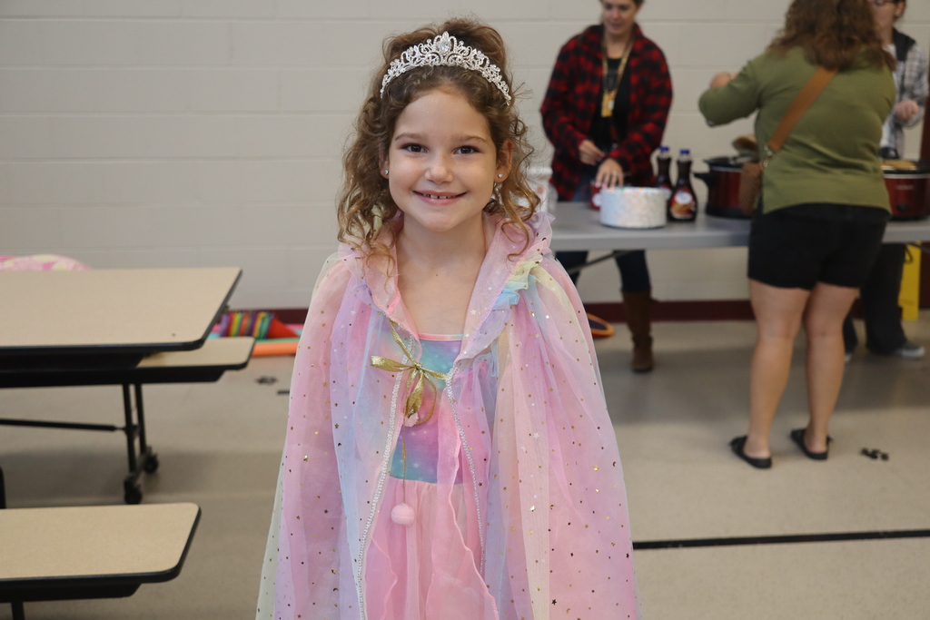 little girl dressed up as princess