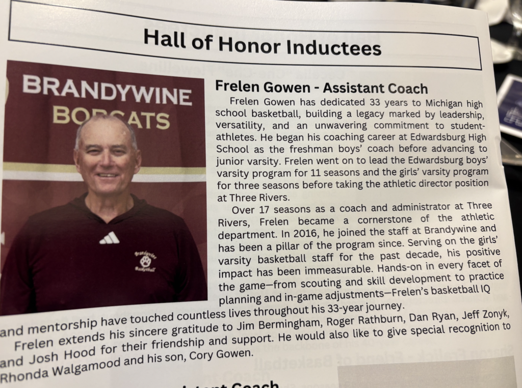 frelen gowen hall of honor inductees article