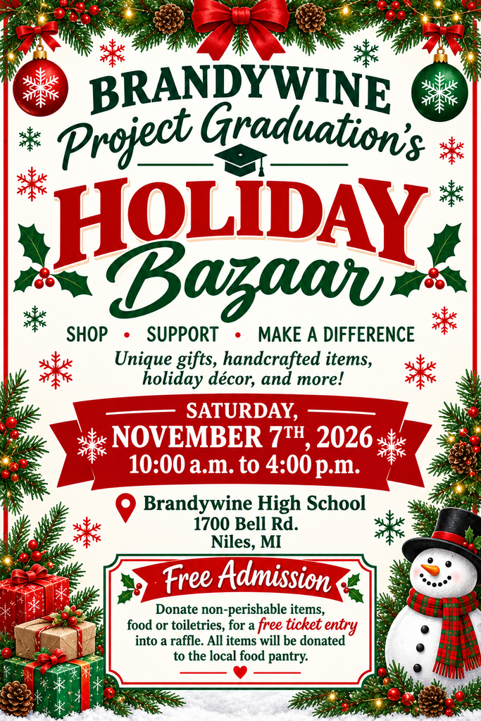 holliday bazaar november 7 from 10 - 4 p.m. at brandywine high school