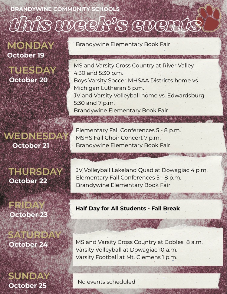 this weeks events