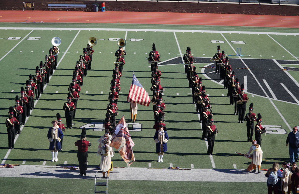 band on marching field 