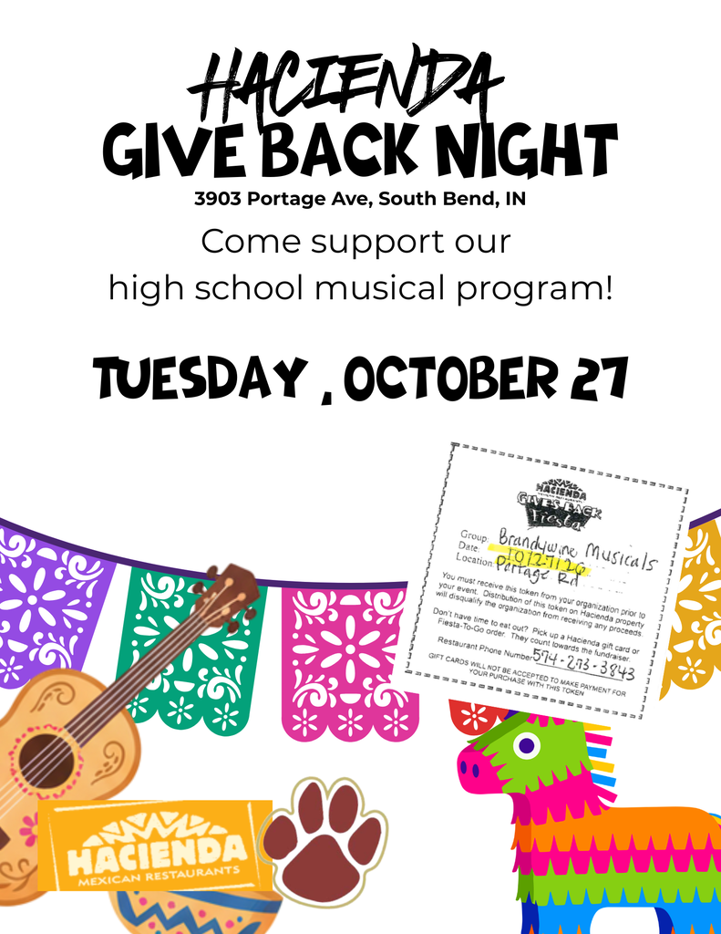 hacienda give back night portage rd come support our high school musical program tuesday october 27