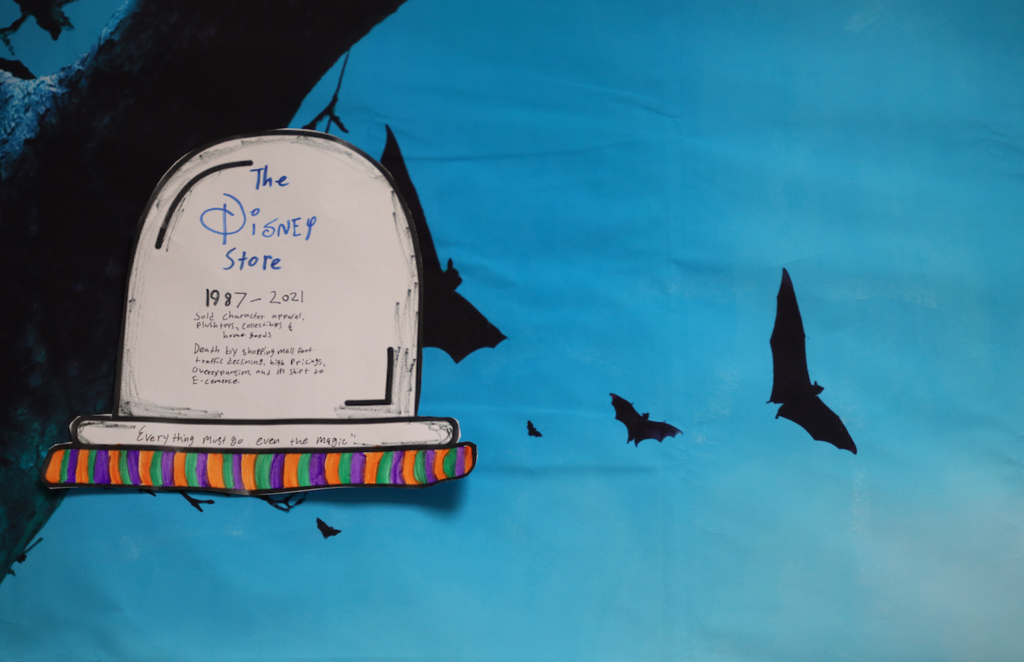 gravestone of disney store