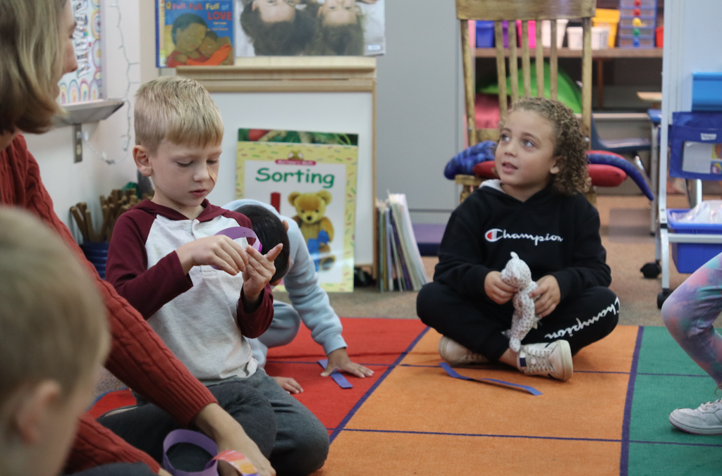 students sitting around in a circle