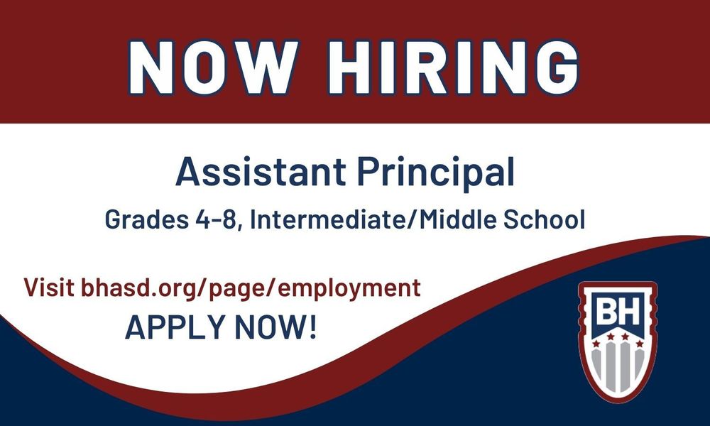 Now Hiring  IS MS Asst Principal