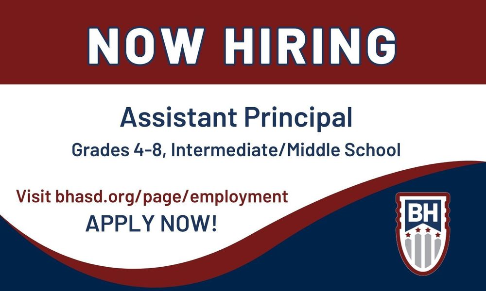 Now Hiring Asst Principal IS-MS
