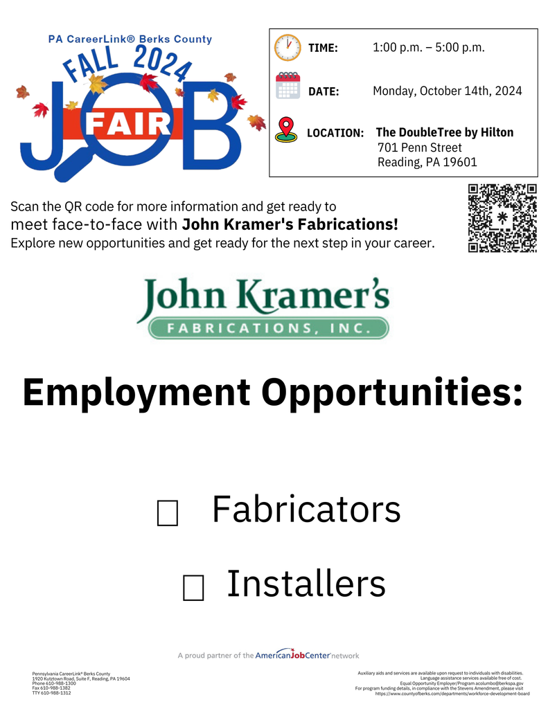 EJO-John Kramer's Fabrications Job Fair Fall 2024