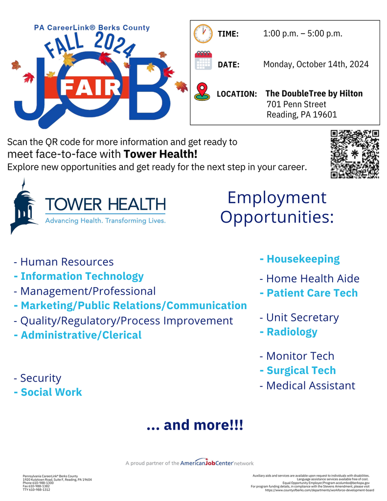 EJO-Tower Health Job Fair Fall 2024