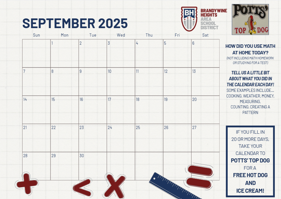 September Math Calendar