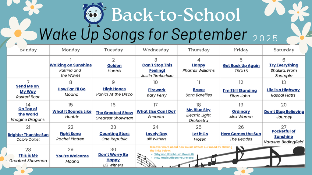 Wake up songs- September 2025
