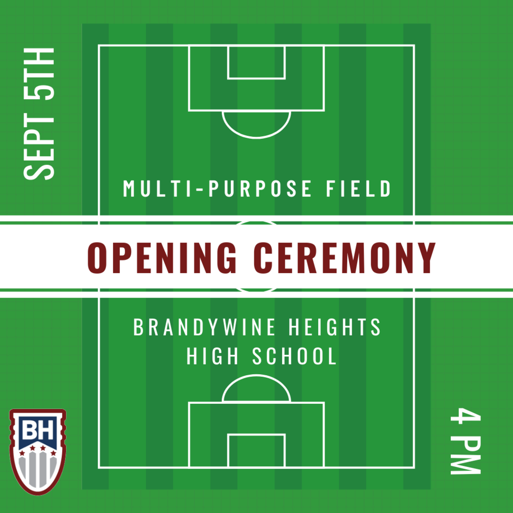 Opening Ceremony at New Field - Sept 5 at 4pm.