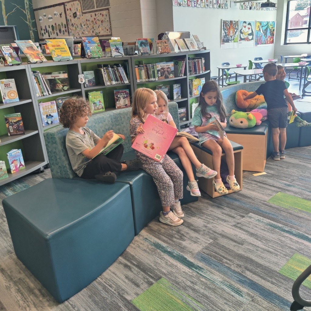 Students with their books