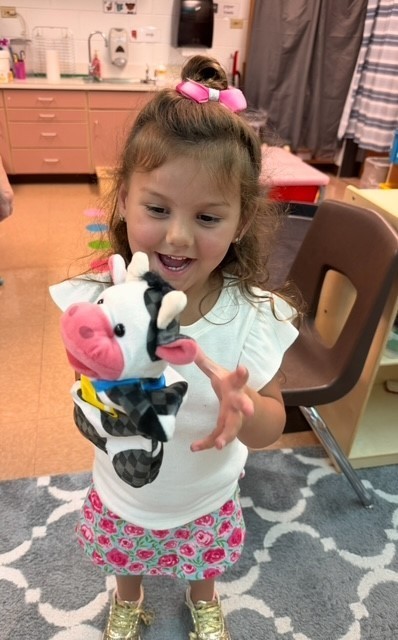 playing with puppets