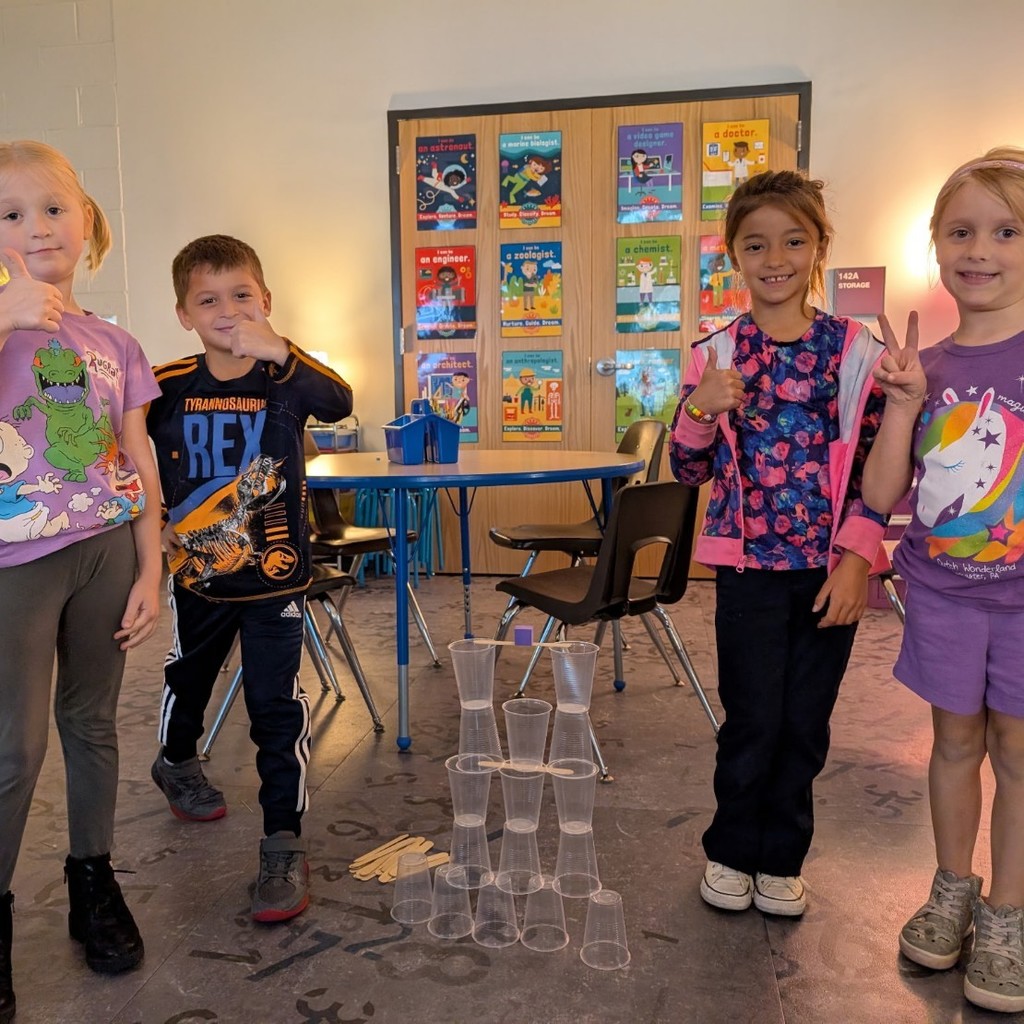 Grade 1STEM Challenge winners using the Engineer Design Process