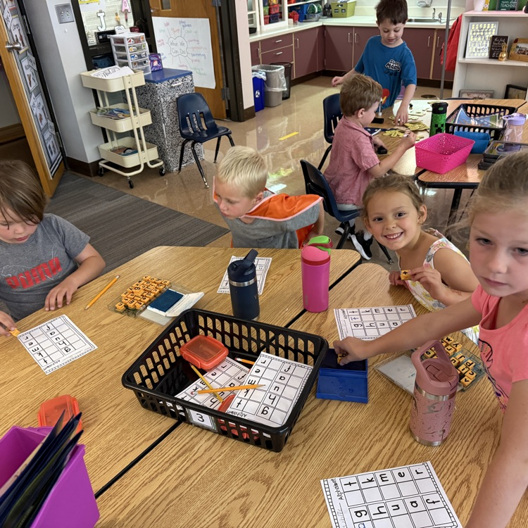 using stamps to match letters