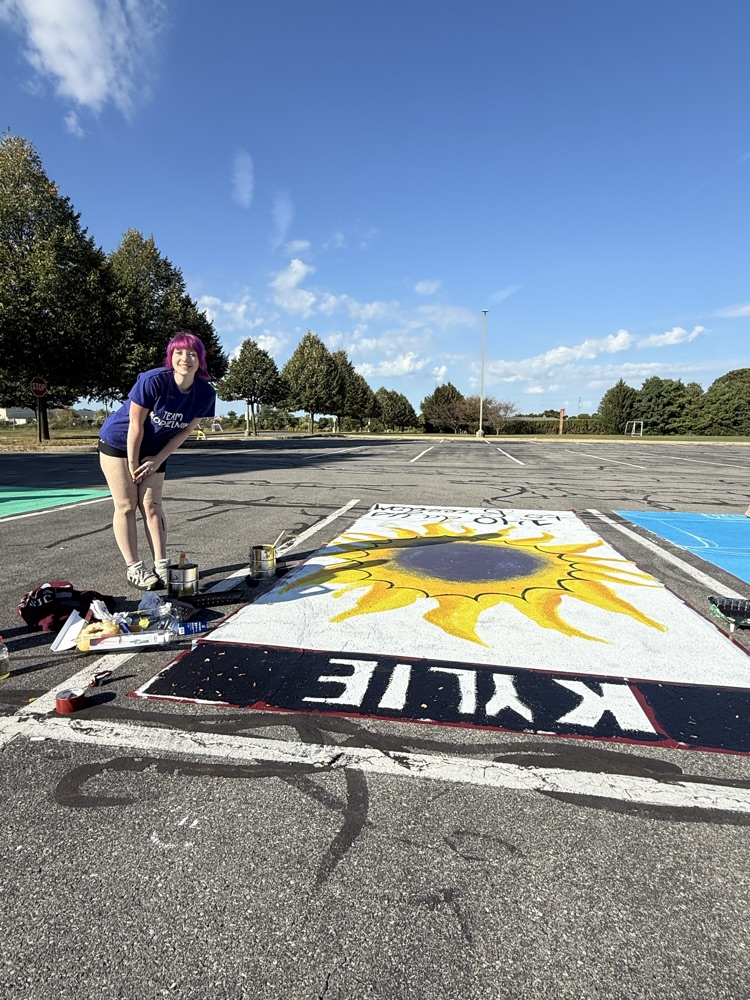 senior parking space painting