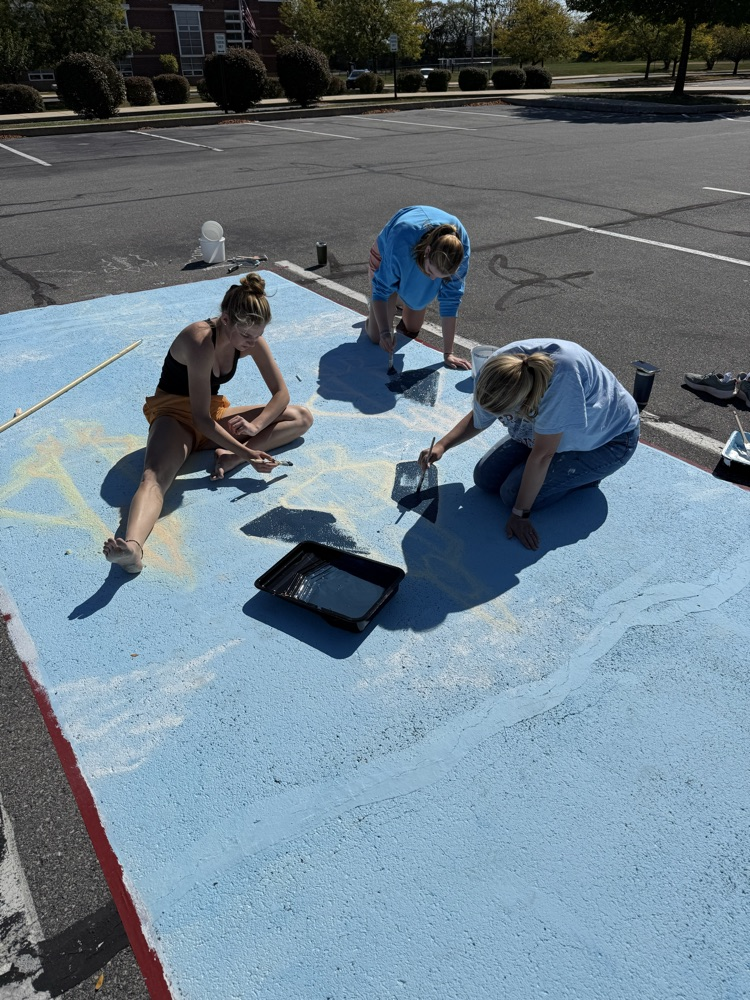 senior parking space painting