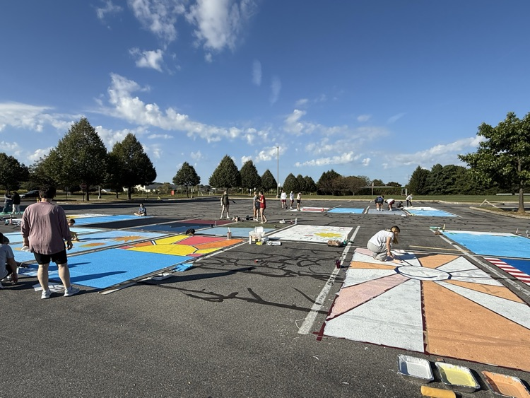 senior parking space painting