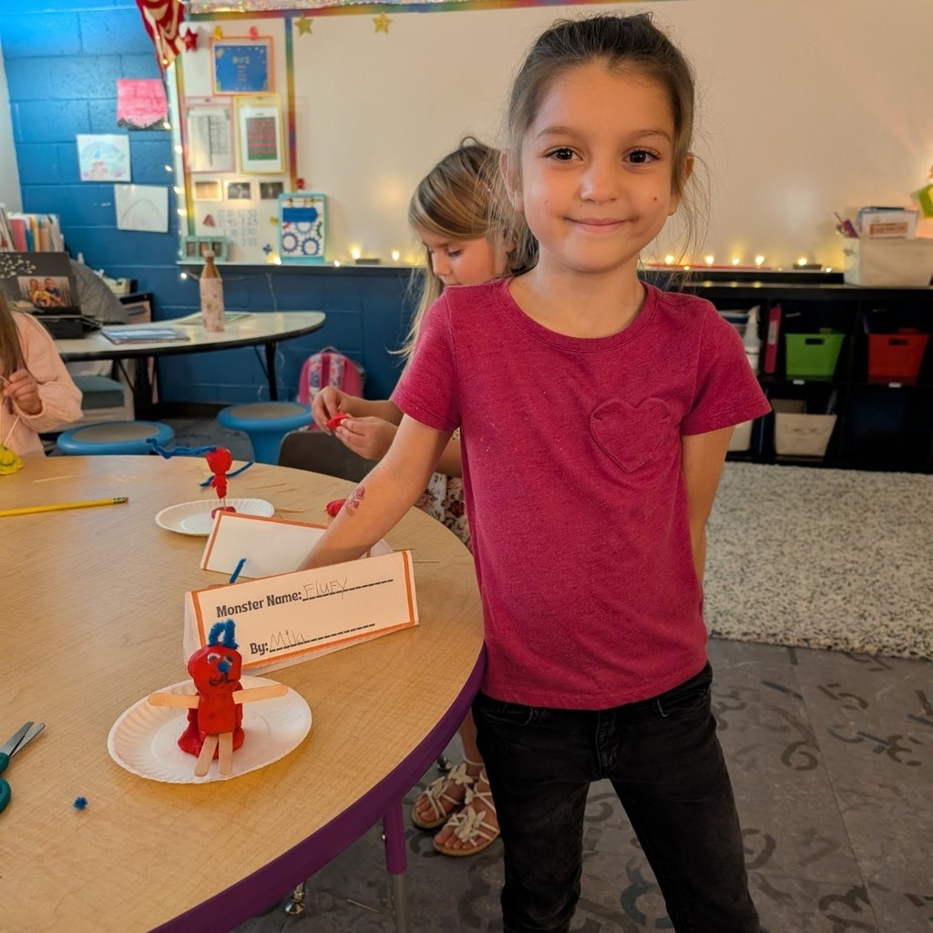 First Grade hides Monsters under the Bed