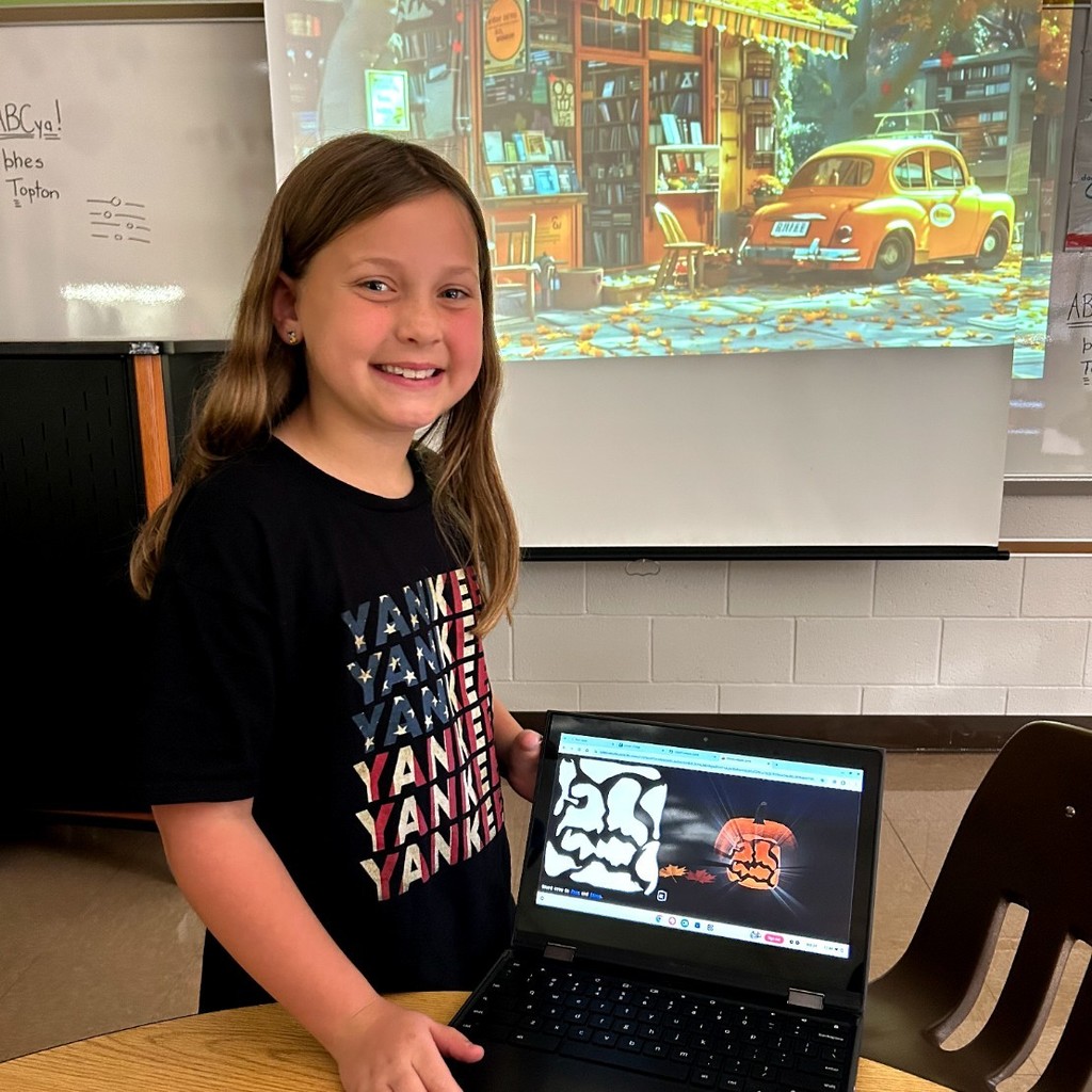 Third grade did digital pumpkin carving