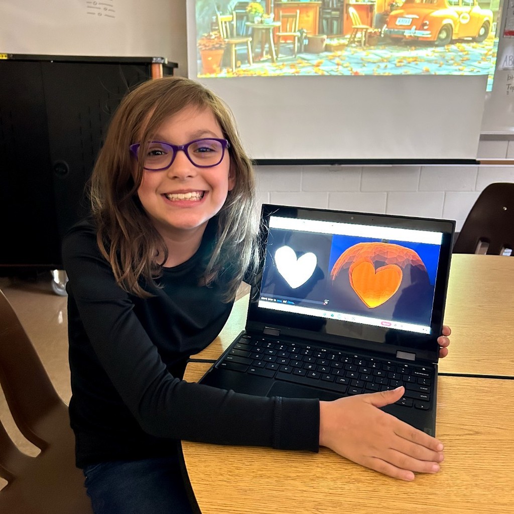 Third grade did digital pumpkin carving
