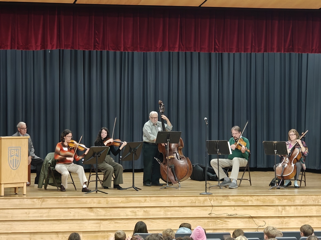 String players performing at the Music in the Schools Assembly