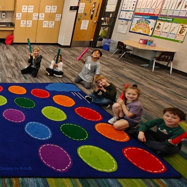 Kindergarten uses Boomwackers