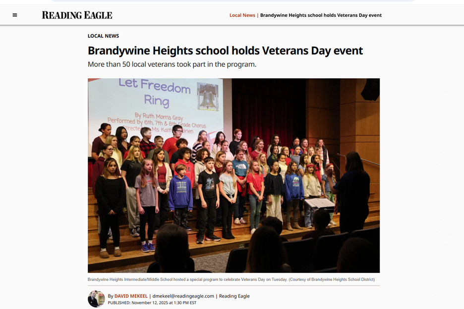 Reading Eagle Article