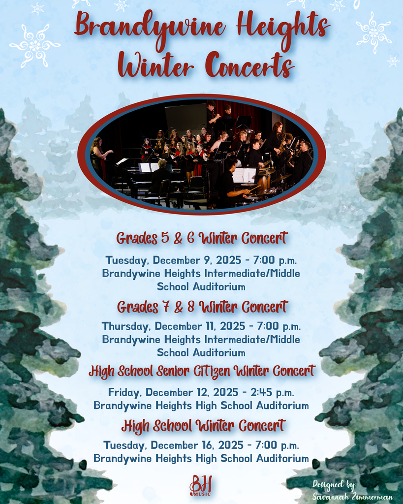 Brandywine Heights Winter Concerts poster