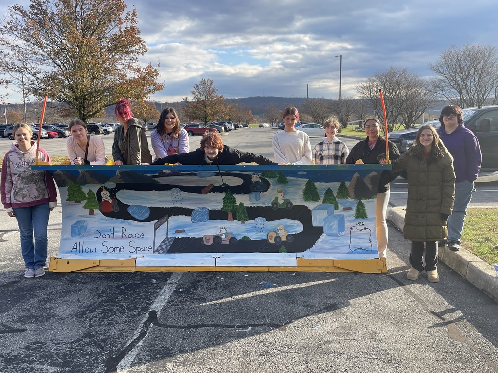 BHHS Art Club with the plow