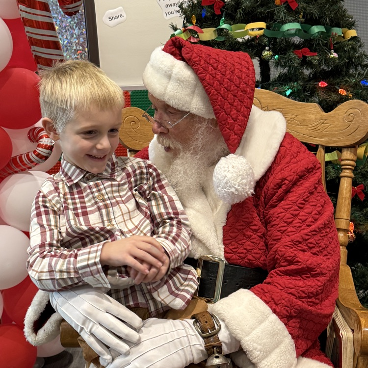 kid with Santa
