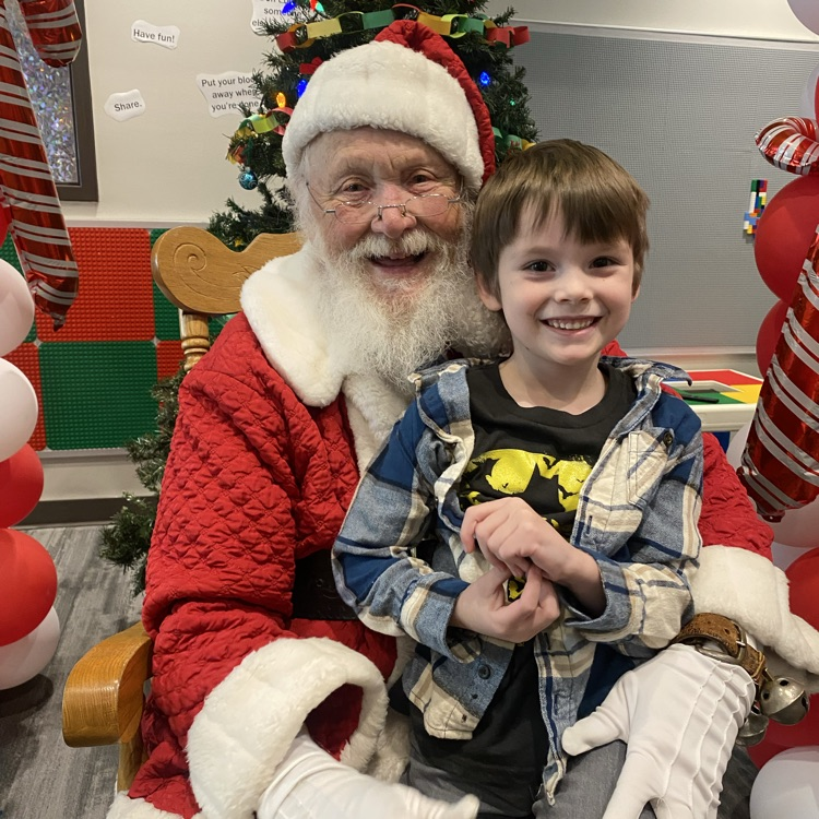 kid with Santa