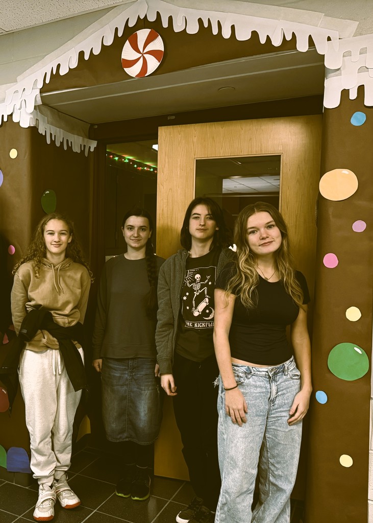 Door decorating fun with first period.