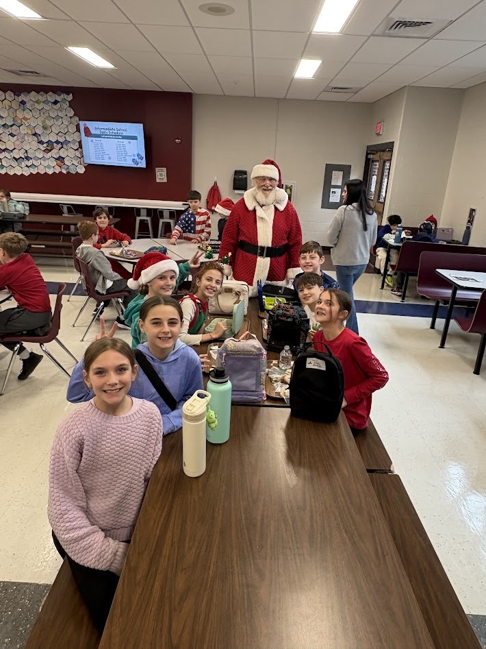 Santa's checked in, smiles around, the IS/MS students are ready to enjoy their holiday break!