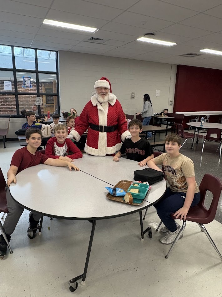 Santa's checked in, smiles around, the IS/MS students are ready to enjoy their holiday break!