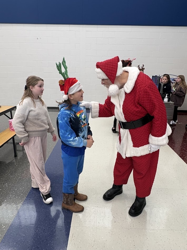 Santa's checked in, smiles around, the IS/MS students are ready to enjoy their holiday break!