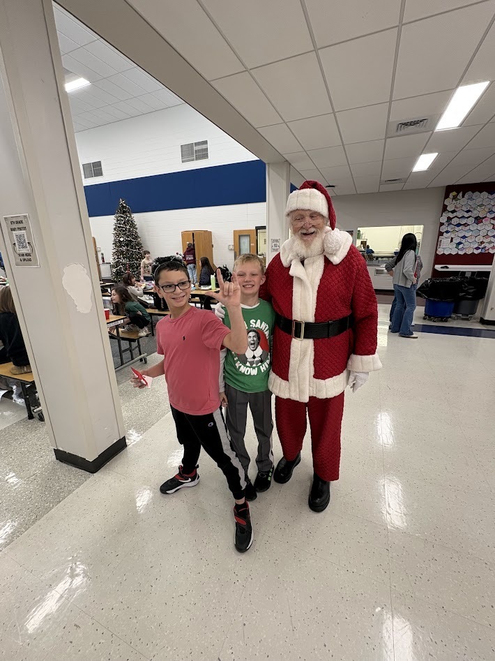 Santa's checked in, smiles around, the IS/MS students are ready to enjoy their holiday break!
